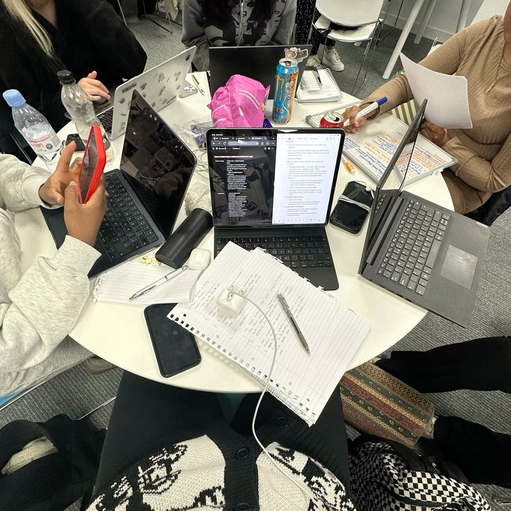 Students participating in a group discussion